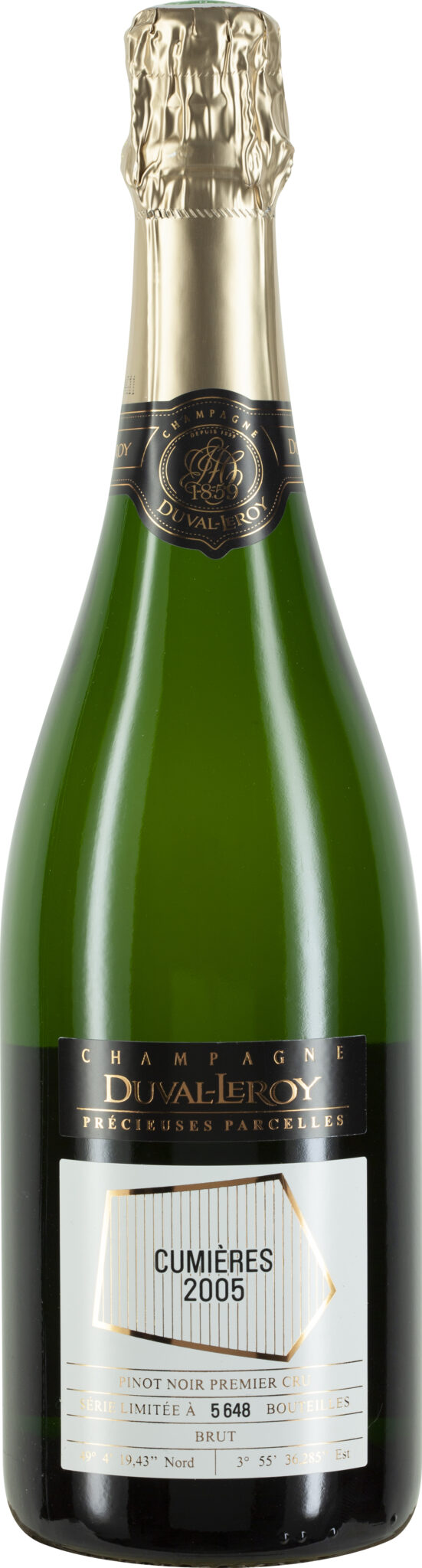 Duval-Leroy Précieuses Parcelles, Champagne brut Pinot Noir, Premier Cru Cumières Bio